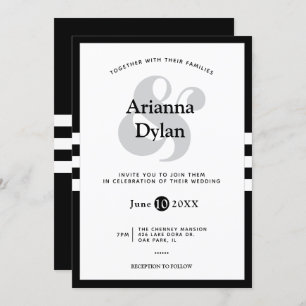 Invitation Mariage d'affaires de Cravate blanche