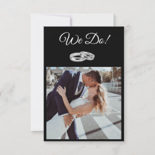 Invitation Mariage d'affaires noir et blanc -