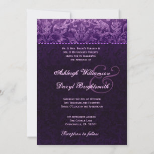 Invitation Mariage damassé B733