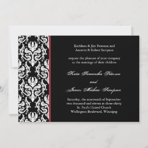 Invitation Mariage damassé Classy