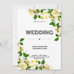 Invitation Mariage d'amour des fleurs du printemps
