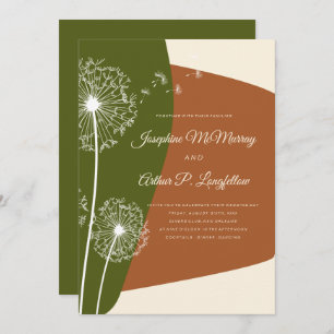 Invitation Mariage Dandelion moderne