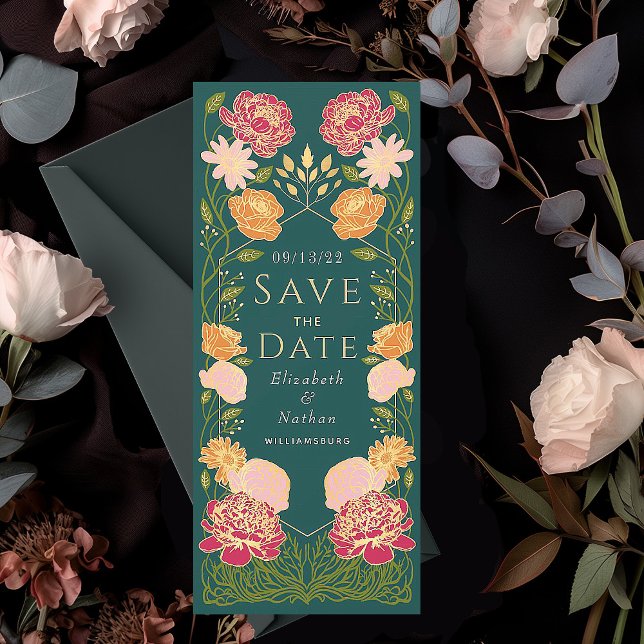 Invitation Mariage dans le jardin enchanté Enregistrer la dat (Créateur téléchargé)