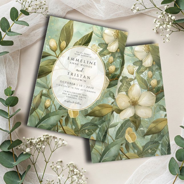 Invitation Mariage dans le jardin forestier enchanté (Créateur téléchargé)