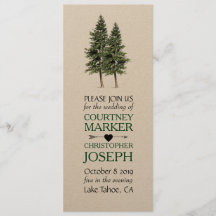 Mariage dans l'invitation de Woods