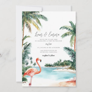 Invitation Mariage d'aquarelle Bahamas
