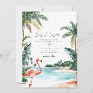 Invitation Mariage d'aquarelle Bahamas