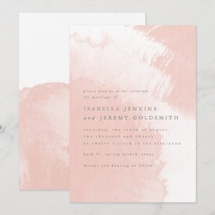 Invitation Mariage d'aquarelle chic rose vif