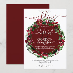 Invitation Mariage d'aquarelle de courge florale verte de Bou