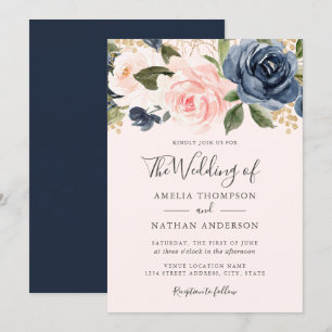 Invitation Mariage d'aquarelle de la marine de pêche