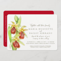 Mariage d'aquarelle d'orchidée primitive