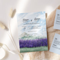 Mariage d'aquarelle Dreamy Mountain Lavender