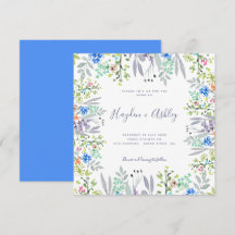 Mariage d'aquarelle fleurie de style champêtre