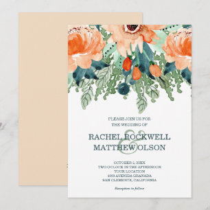 Invitation Mariage d'aquarelle florale
