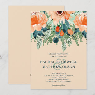 Invitation Mariage d'aquarelle florale