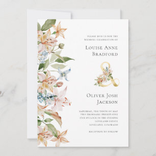 Invitation Mariage d'aquarelle florale Sage Blush