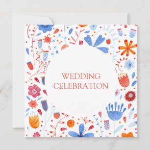 Invitation Mariage d'aquarelle Flower Meadow