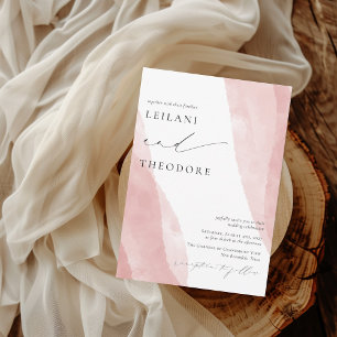 Invitation MARIAGE d'aquarelle rose BLUSH