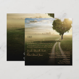 Invitation Mariage d'arbre de coeur