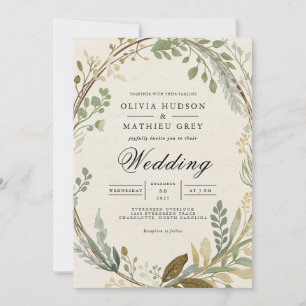 Invitation Mariage d'arche feutrée Ethereal
