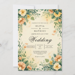 Invitation Mariage d'arche florale Ethereal