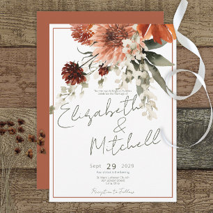 Invitation Mariage d'argile rustique en terre cuite