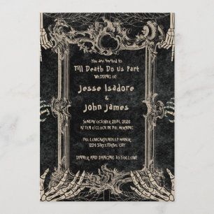 Invitation Mariage Dark Horror Jusqu'à ce que la Mort Nous Sé