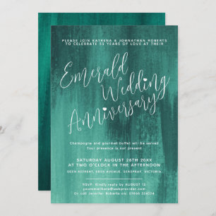 Invitation Mariage d'art abstrait Emerald