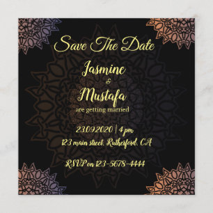 Invitation Mariage d'art arabe Abstrait