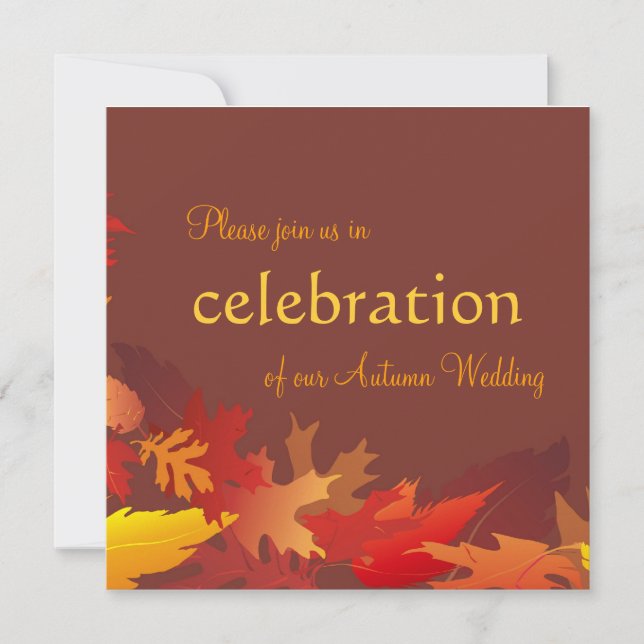 Invitation Mariage d'automne (Devant)