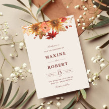 Mariage d'automne aux feuilles élégantes