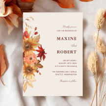 Mariage d'automne aux feuilles élégantes