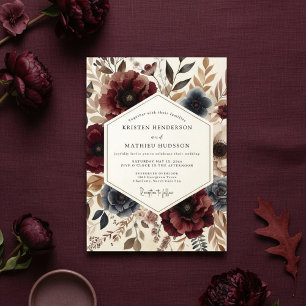 Invitation Mariage d'automne botanique de Bourgogne