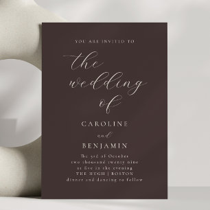 Invitation Mariage d'automne élégant avec écriture minimalist