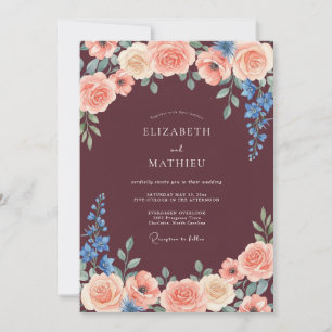 Invitation Mariage d'automne ensorcelant en Bourgogne