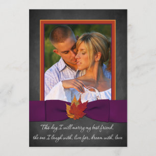 Invitation Mariage d'automne  Tableau de bord, Feuilles d'aut