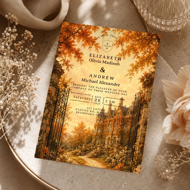 Invitation Mariage d'automne vintage (Créateur téléchargé)