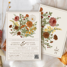 Mariage d'automne vintage jardin fleuri romantique