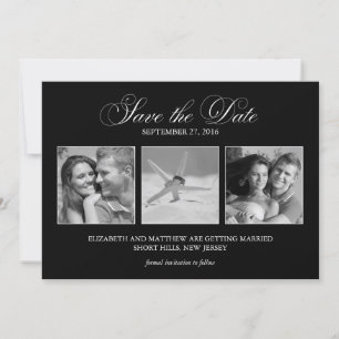Invitation Mariage de 3 Modèles photo Enregistrer la date
