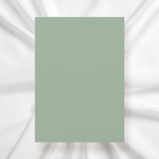 Invitation Mariage de 5 po x 7 po blanc brut (Blank sage green wedding invitation)