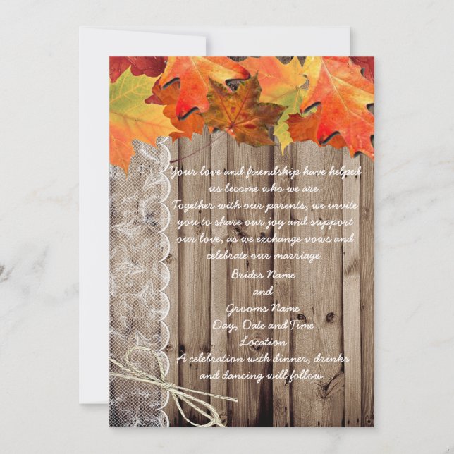 invitation mariage de automne (Devant)