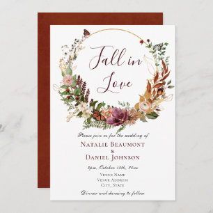 Invitation Mariage de automne Boho