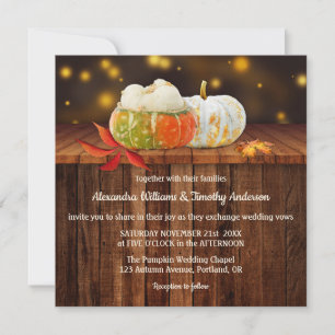 Invitation Mariage de automne Citrouille colorée