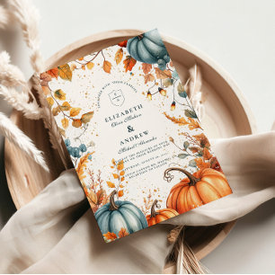 Invitation Mariage de automne Citrouille rustique