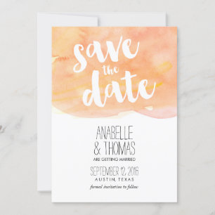Invitation Mariage de automne d'aquarelle orange Enregistrer 
