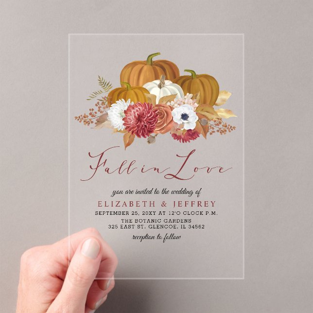 Invitation Mariage de automne d'automne Citrouille (In situ (ordinateur de poche))