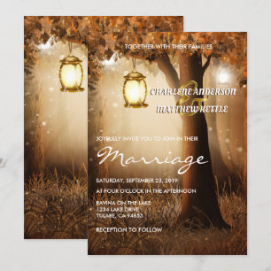 Invitation Mariage de automne d'automne rustique