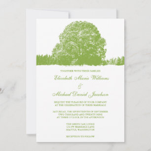 Invitation Mariage de automne de chêne vert