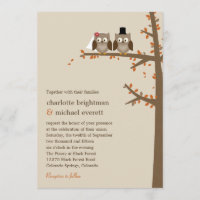 Invitation Mariage de automne de Love Owls