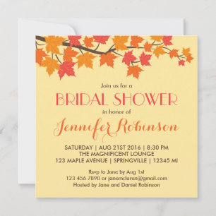 Invitation Mariage de automne Feuille de Maple